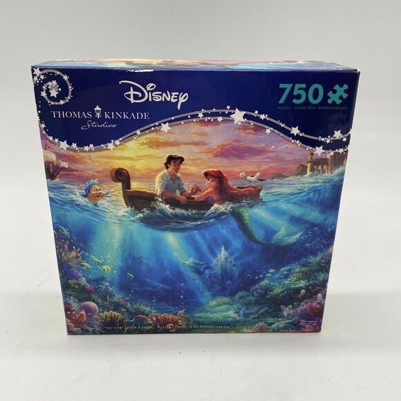 Ceaco Disney Thomas Kinkade Little Mermaid Falling In Love 750 Pc Jigsaw Puzzle - Picture 2 of 3